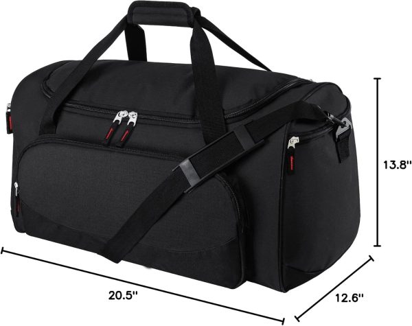 55L Sports Duffle Bags Large Gym Duffel Bag Workout Bag for Men - Black - Image 8