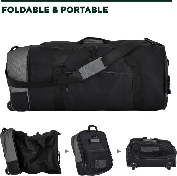 32-inch Collapsible Expandble Travel Rolling Duffel Bag - Image 4